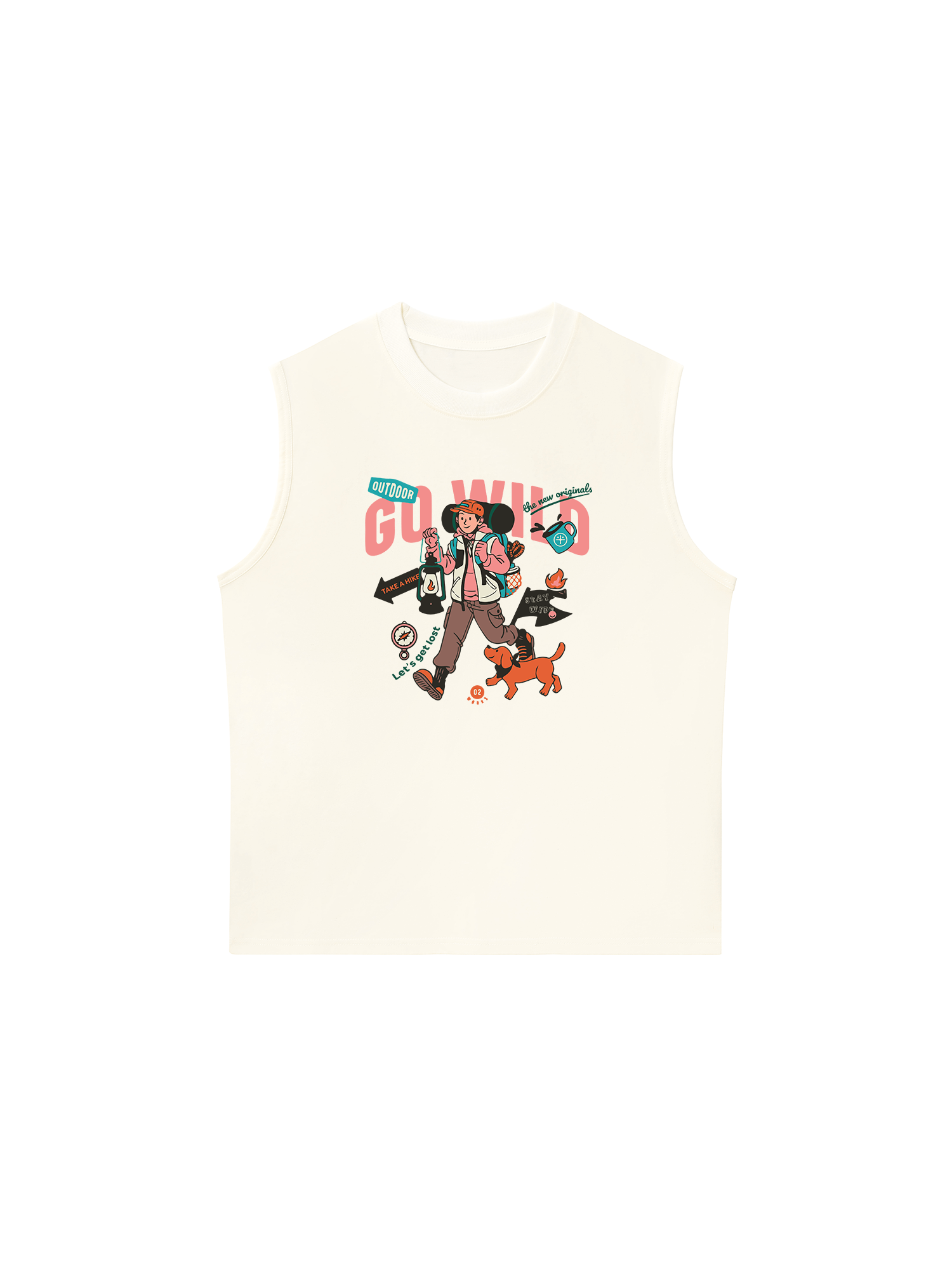 Áo Ba Lỗ Relaxed Fit Go Wild Take A Hike