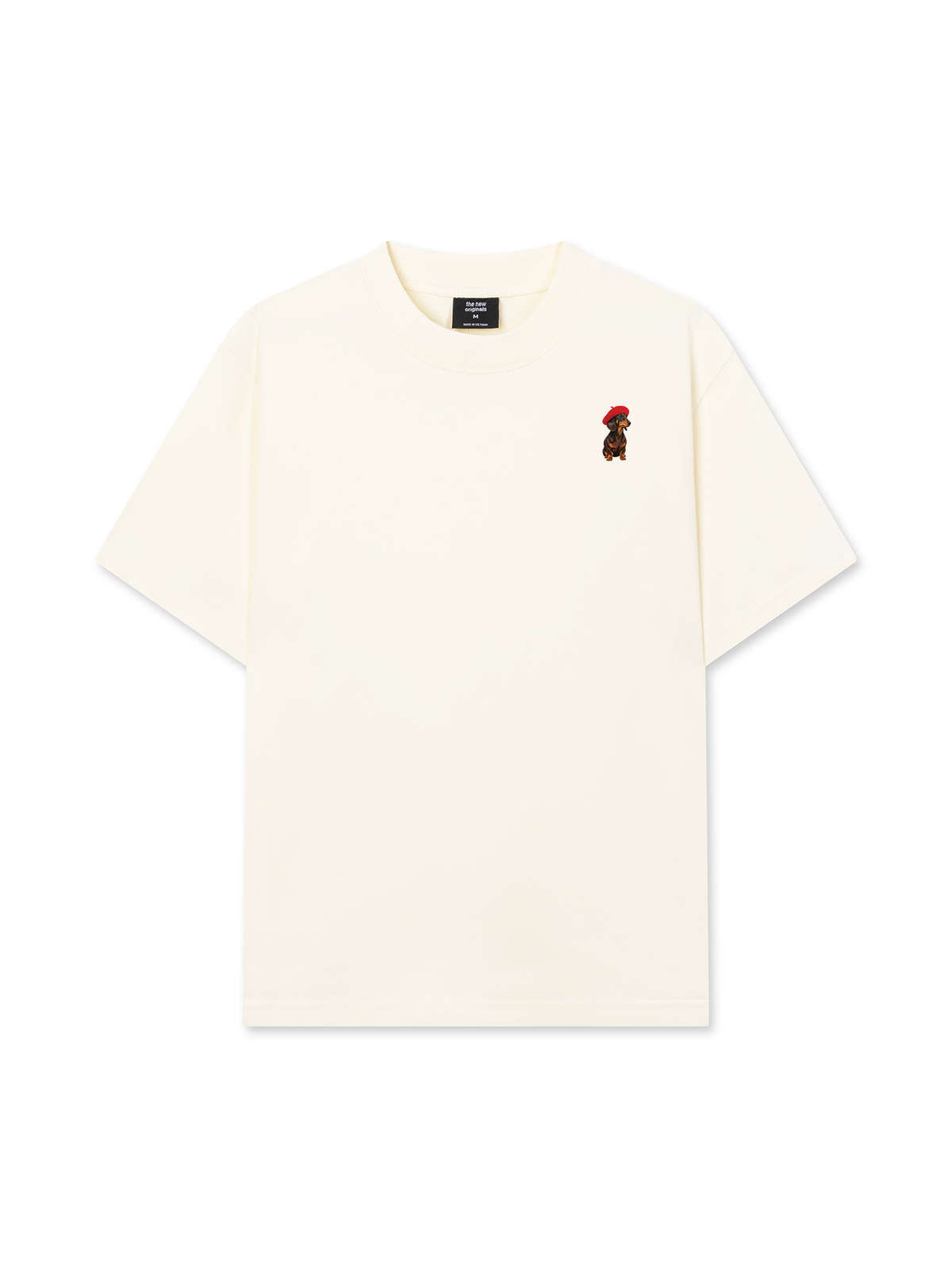 Áo Thun Relaxed Fit Dachshund With Red Beret
