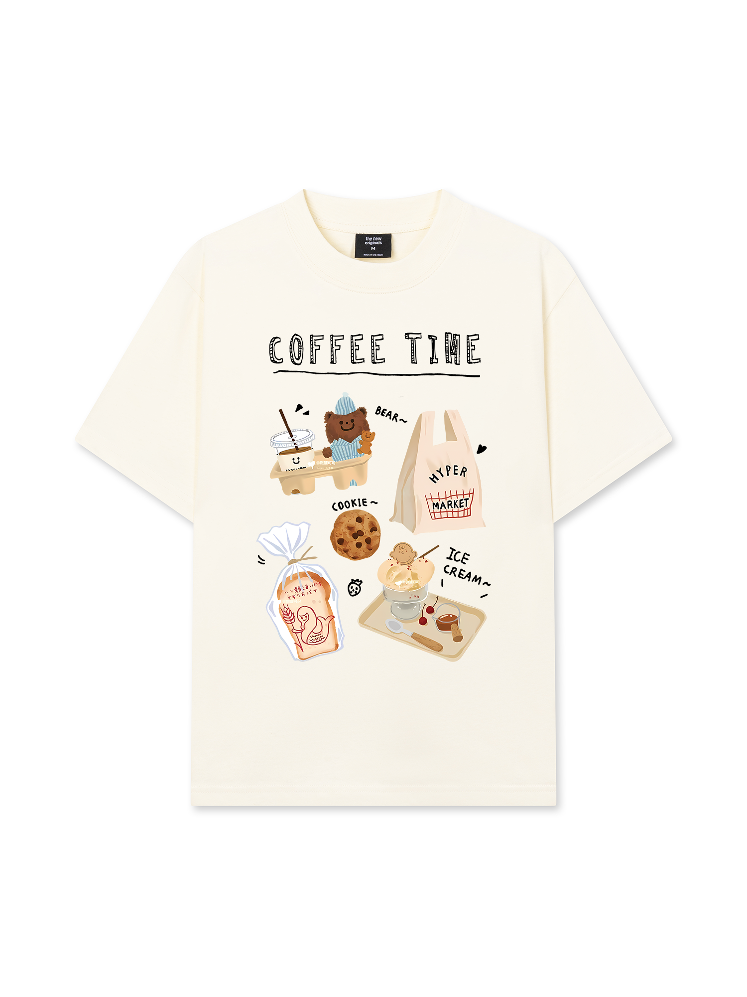 Áo Thun Relaxed Fit Sweet Pastry Coffee Time
