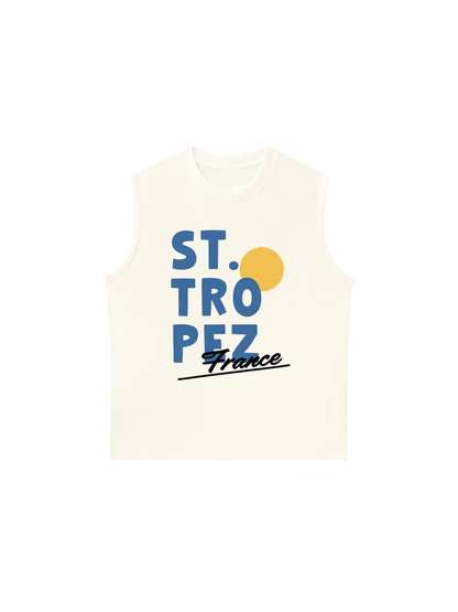 Áo Ba Lỗ Relaxed Fit ST Tropez France