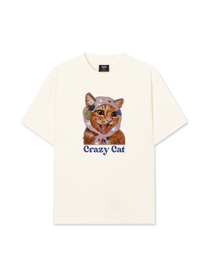 Áo Thun Relaxed Fit Crazy Cat
