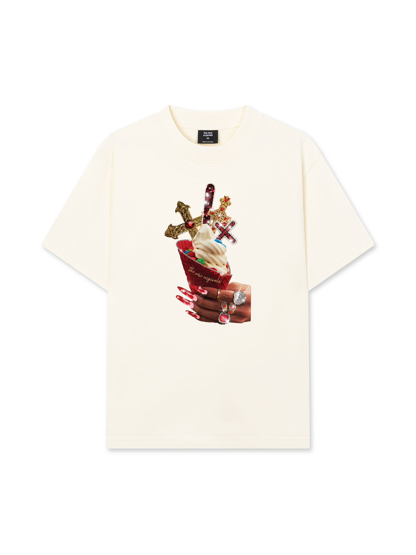 Áo Thun Relaxed Fit Gem Cross Ice Cream