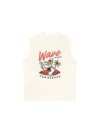 Áo Ba Lỗ Relaxed Fit Ocean Duck Waves