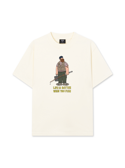 Áo Thun Relaxed Fit Life Is Better When You Fish