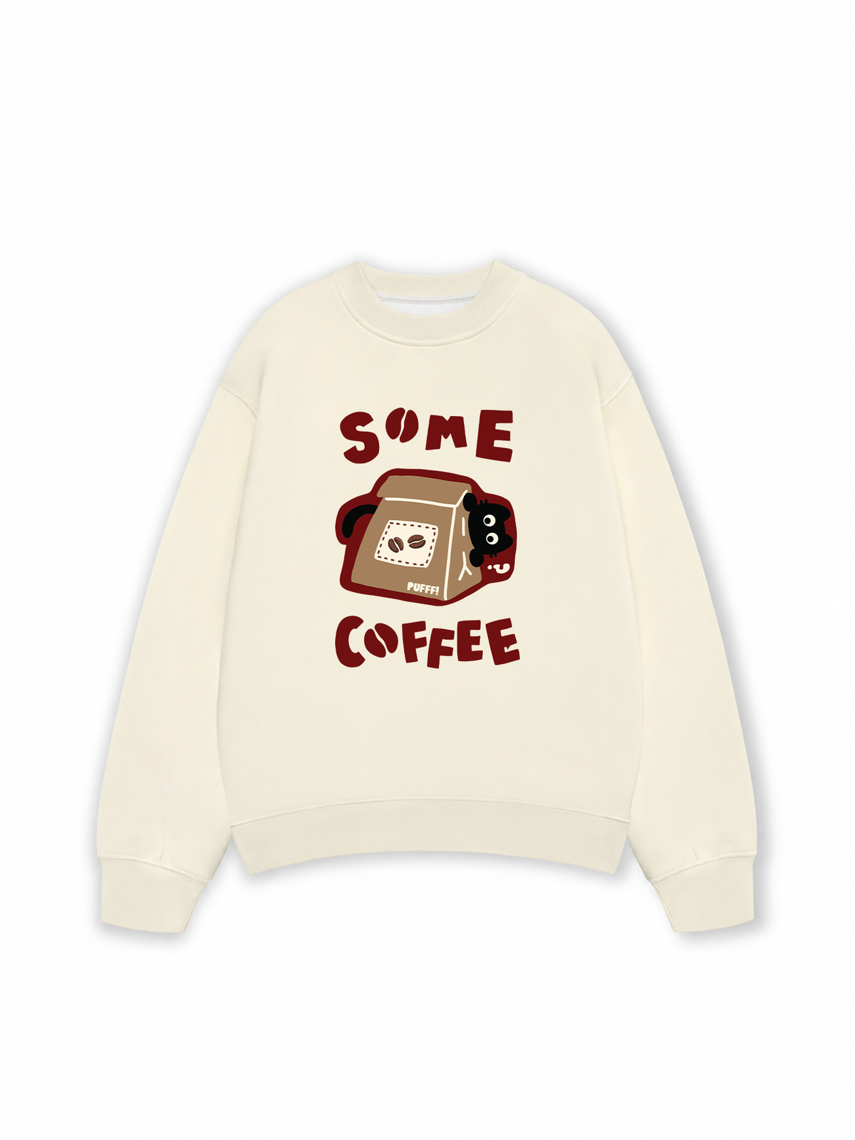 Áo Sweater Nỉ Hai Da Coffee Some Coffee Cute Cat