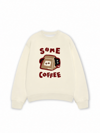 Áo Sweater Nỉ Hai Da Coffee Some Coffee Cute Cat