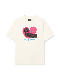 Áo Thun Relaxed Fit Animal Mood love my sausage