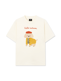 Áo Thun Relaxed Fit Hello Autumn Puppy