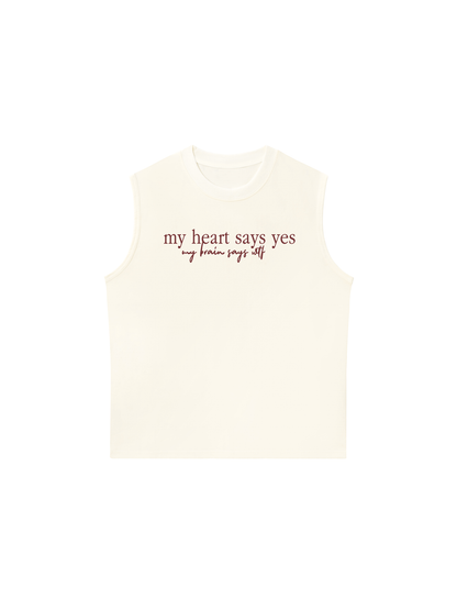 Áo Ba Lỗ Relaxed Fit My Heart Say Yes
