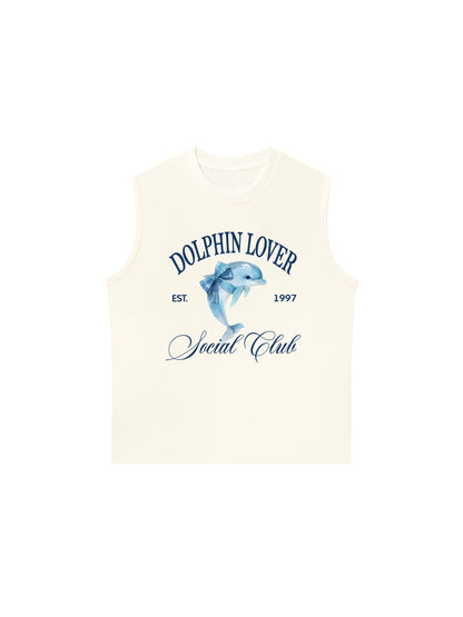 Áo Ba Lỗ Relaxed Fit Ocean Dolphin Lover