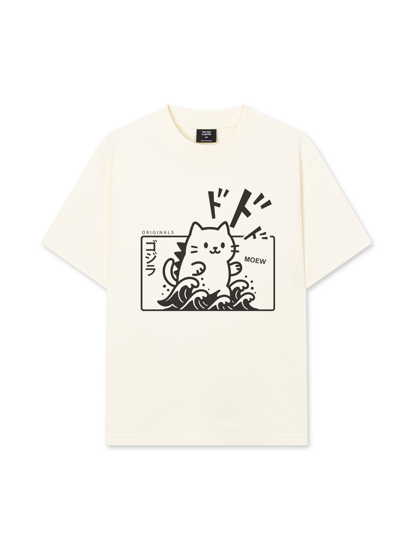 Áo Thun Relaxed Fit Japan Spirit Godzilla Meow