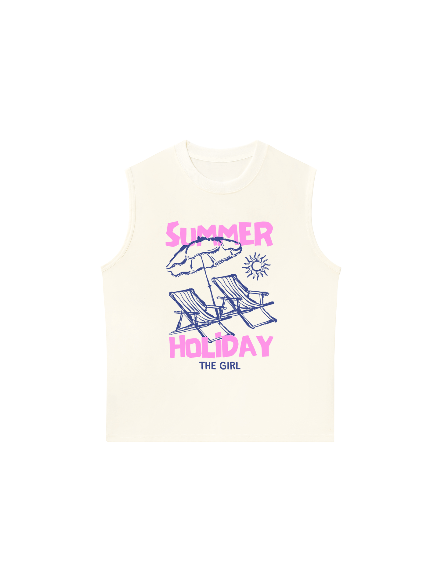 Áo Ba Lỗ Relaxed Fit Summer Holiday The Girl