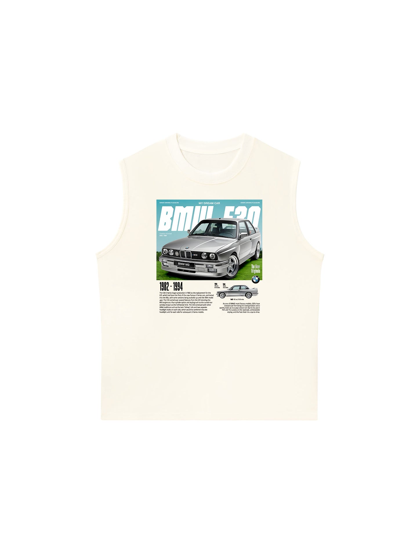 Áo Ba Lỗ Relaxed Fit CAR BMW E30 My Dream Car