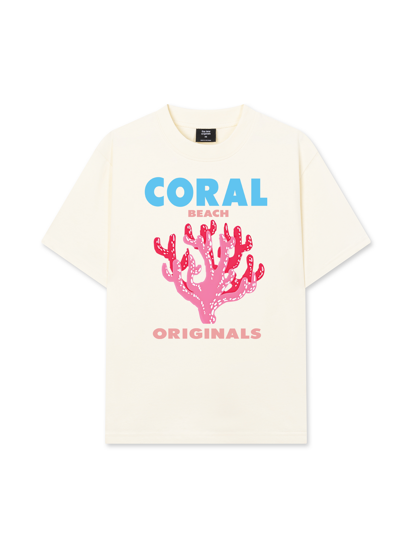 Áo Thun Relaxed Fit Summer Vibes Coral Beach