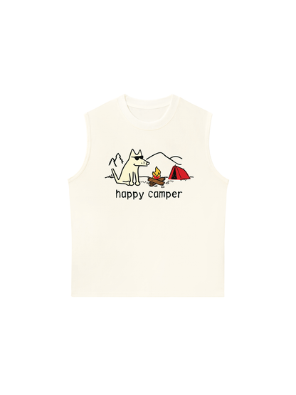 Áo Ba Lỗ Relaxed Fit  Go Outside Happy Camper Dog
