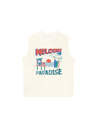 Áo Ba Lỗ Relaxed Fit Welcome To Paradise