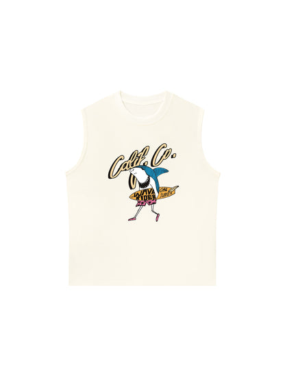 Áo Ba Lỗ Relaxed Fit Ocean Shark Surf