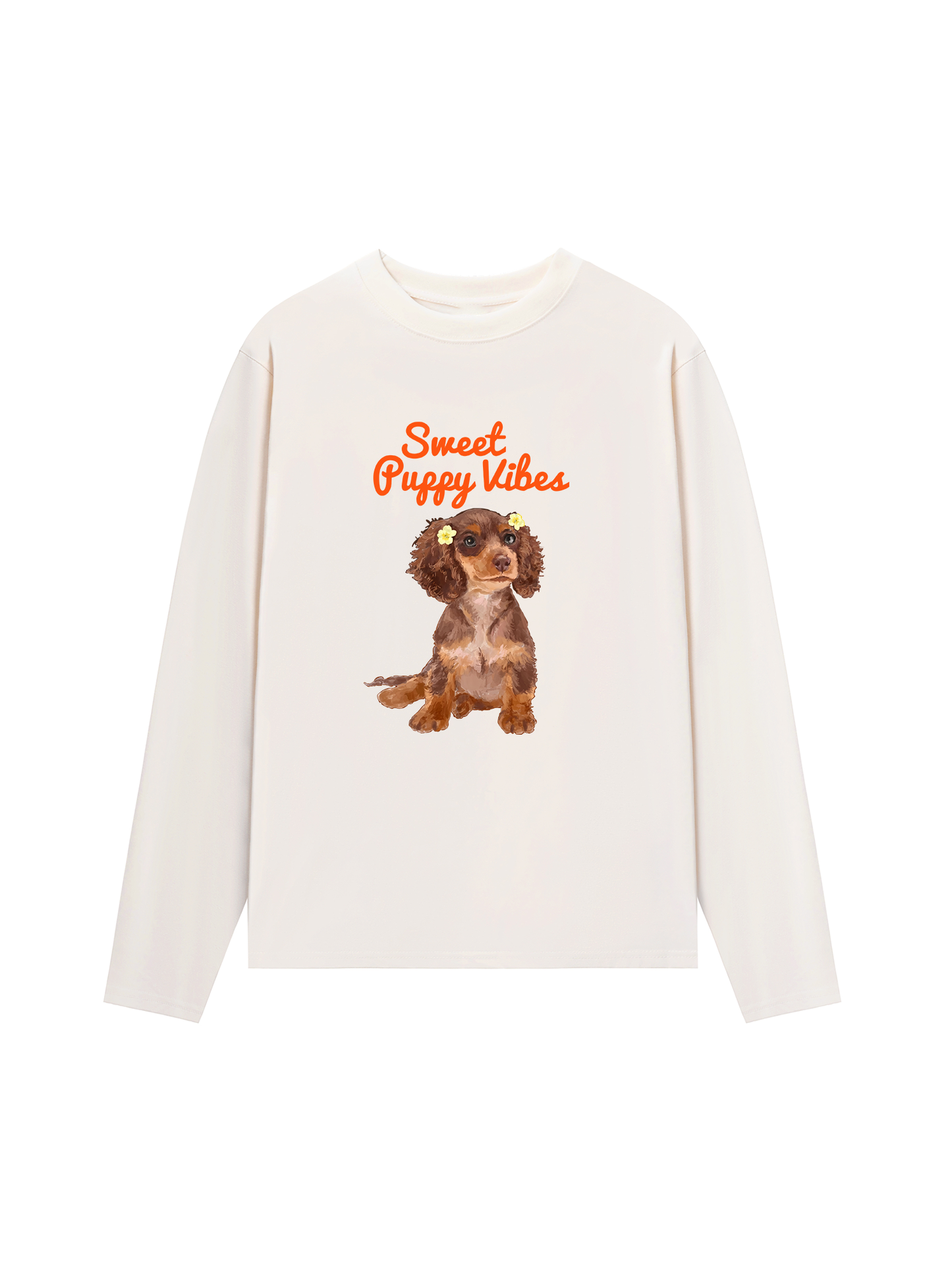 Áo Thun Dài Tay Sweet Puppy Vibe