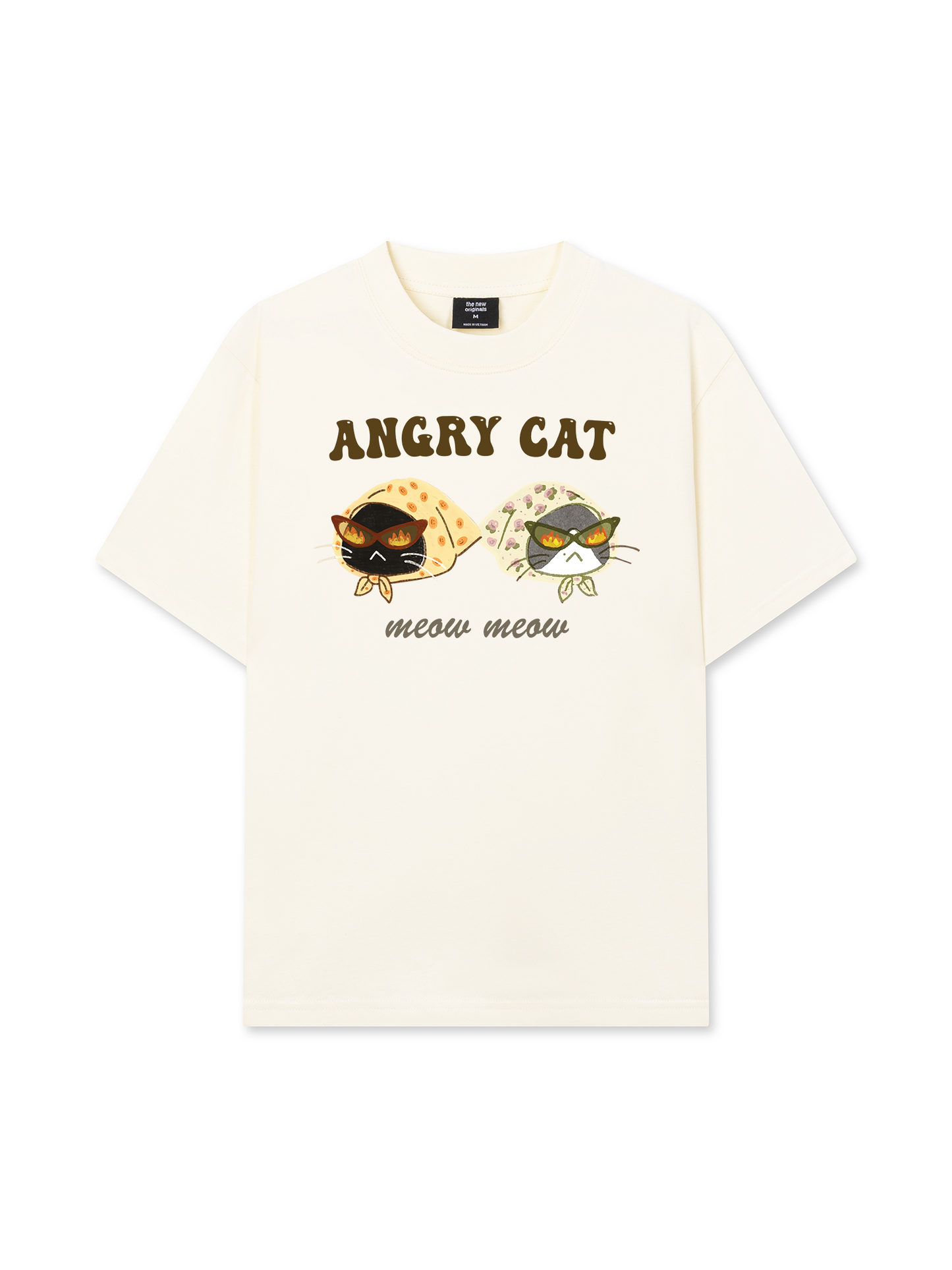 Áo Thun Relaxed Fit Angry Cat