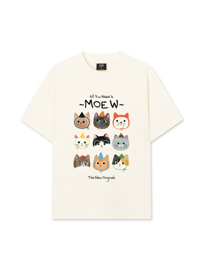Áo Thun Relaxed Fit All You Need Is Moew