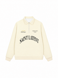 Áo Sweater Polo Nỉ Hai Da  Saint Latent Old Money