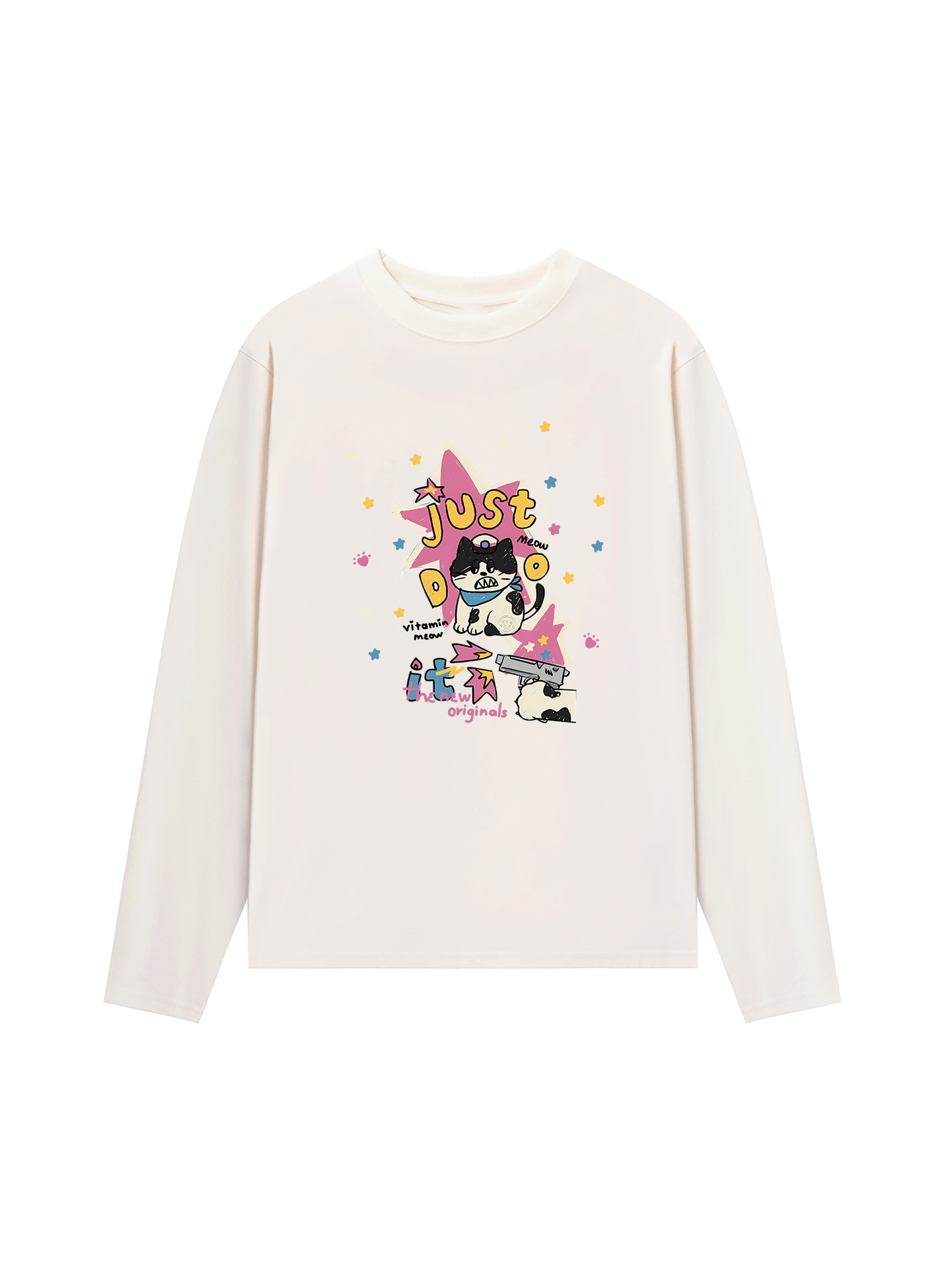 Áo Thun Dài Tay Cute Just Meow