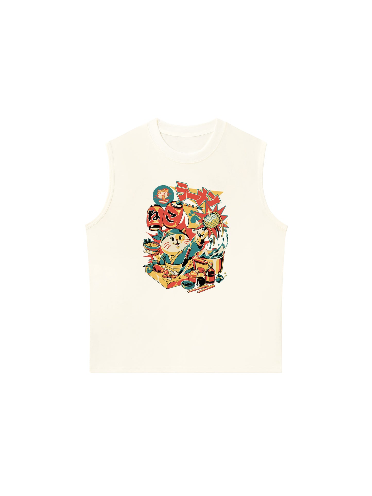 Áo Ba Lỗ Relaxed Fit Ramen Neko