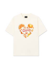 Áo Thun Relaxed Fit Summer Vibes Heart Orange Summer