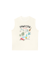Áo Ba Lỗ Relaxed Fit Summer Vibes Hawaiian