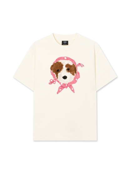 Áo Thun Relaxed Fit Pink Dots Puppy