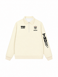 Áo Sweater Polo Nỉ Hai Da  Racing Style