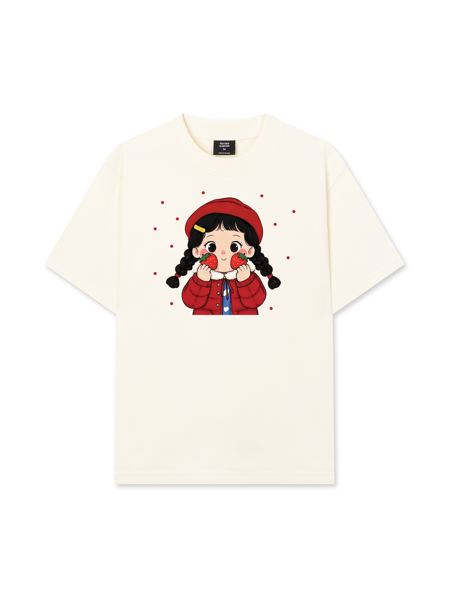 Áo Thun Relaxed Fit Dolly Girl Cute Strawberry Girl