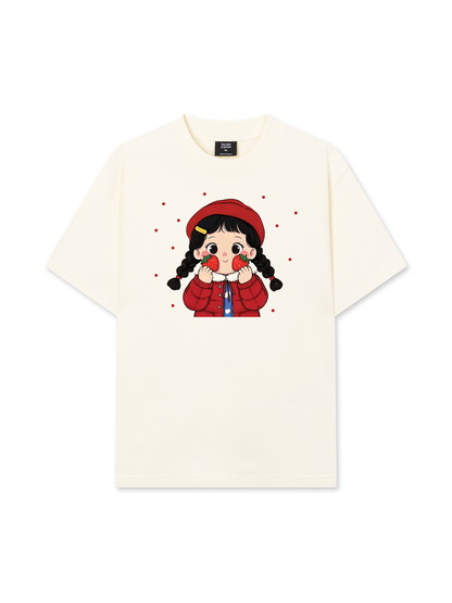 Áo Thun Relaxed Fit Dolly Girl Cute Strawberry Girl