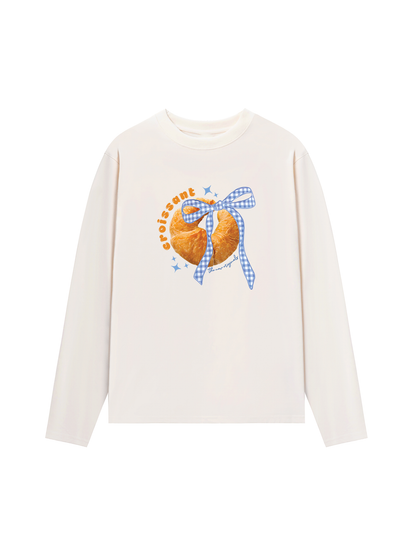 Áo Thun Dài Tay Sweet Pastry BLue Plaid Bow