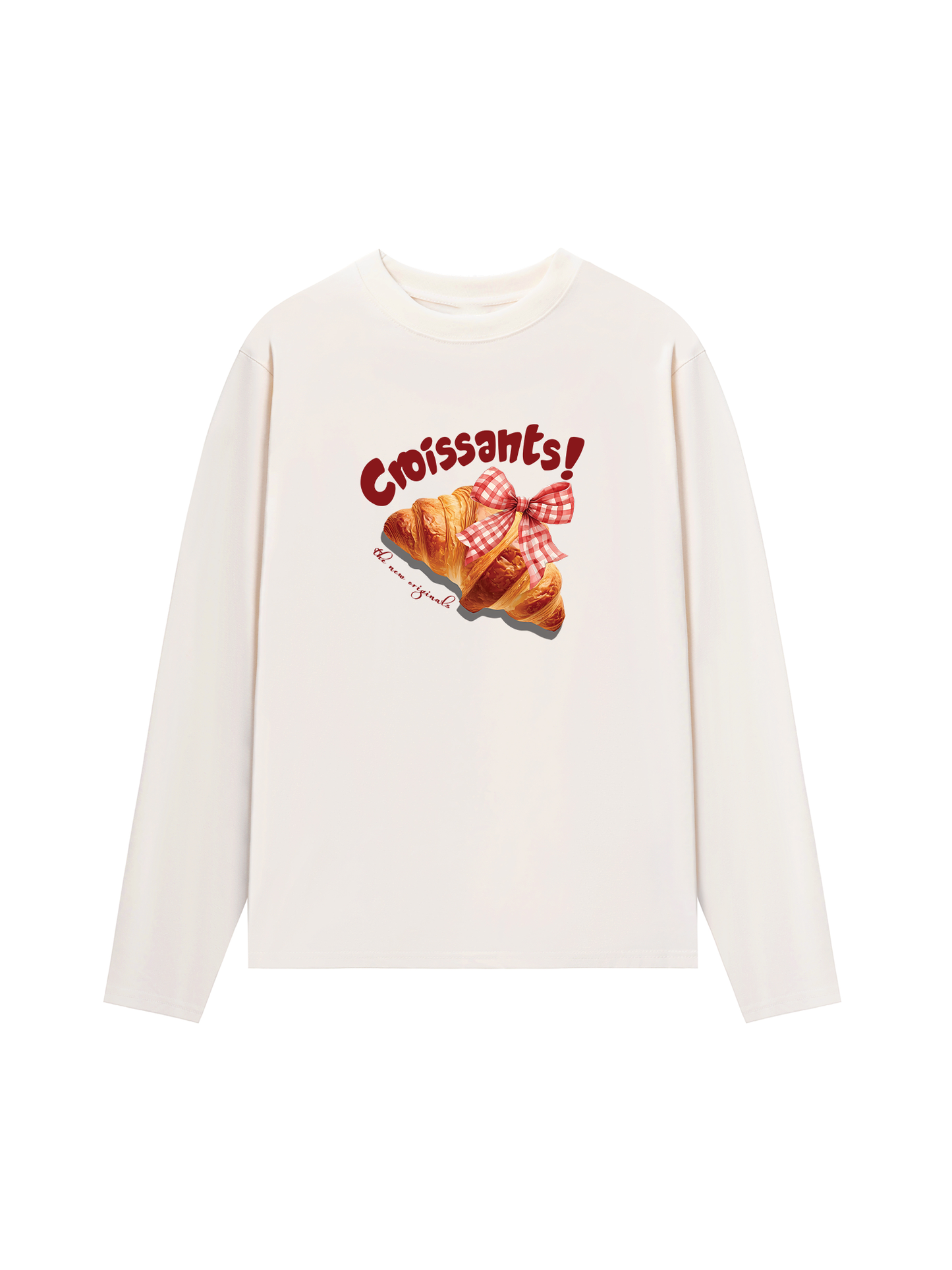 Áo Thun Dài Tay Sweet Pastry Red Bơ Croissant