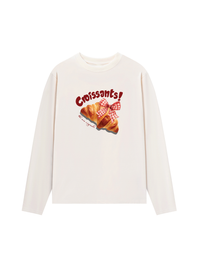 Áo Thun Dài Tay Sweet Pastry Red Bơ Croissant
