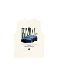Áo Ba Lỗ Relaxed Fit CAR BMW Blue