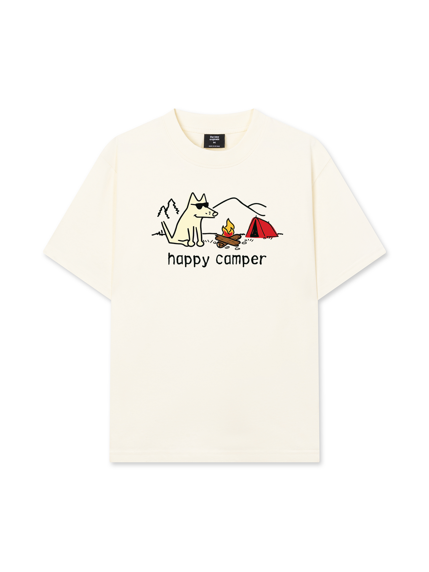 Áo Thun Relaxed Fit Go Outside Happy Camper Dog