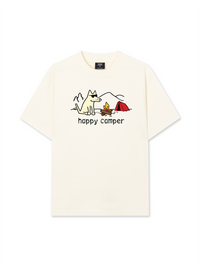Áo Thun Relaxed Fit Go Outside Happy Camper Dog