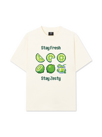 Áo Thun Relaxed Fit Summer Vibes Stay Fresh Stay Zesty
