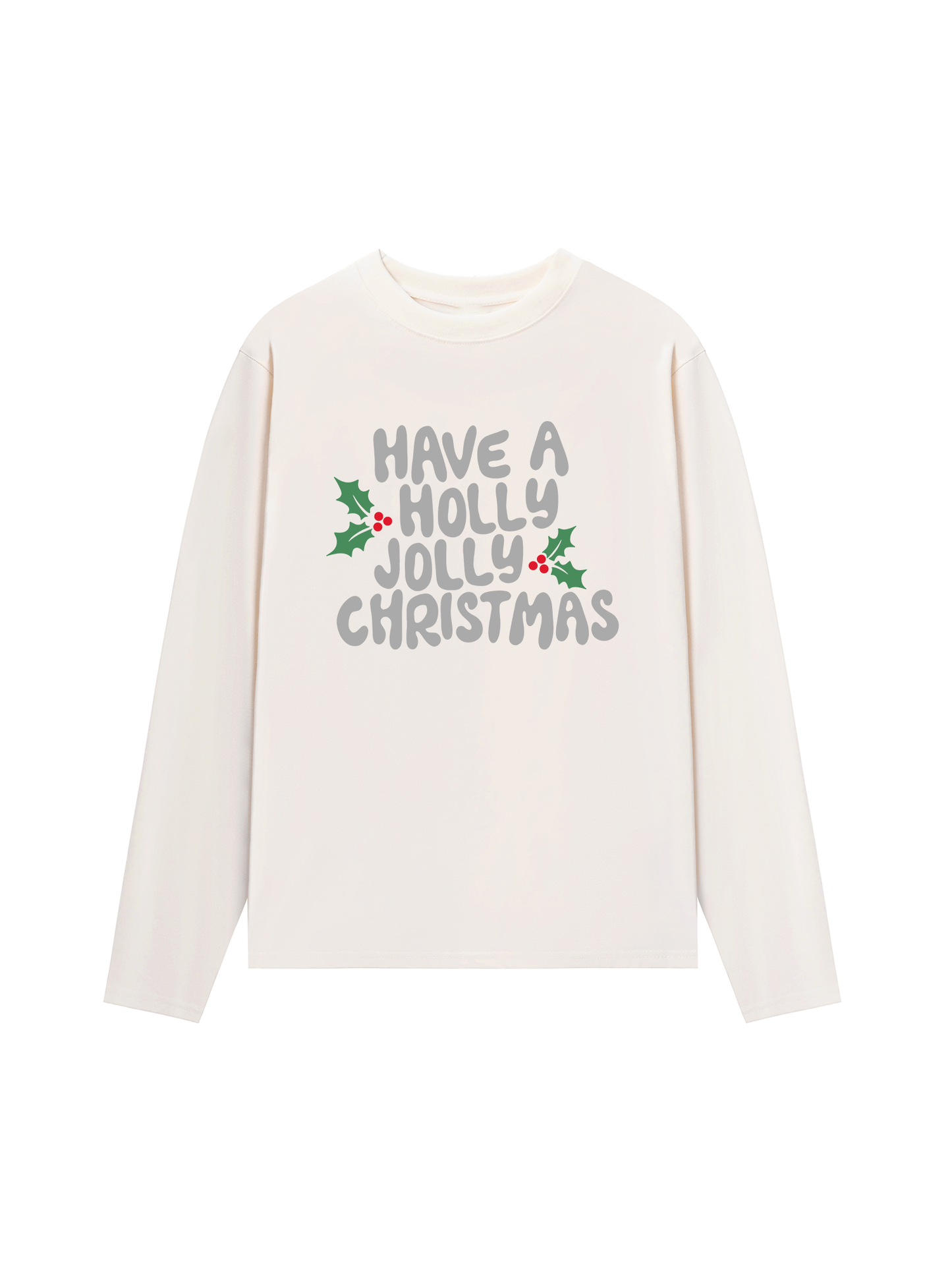 Áo Thun Dài Tay Holly Jolly Christmas