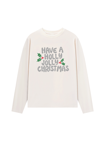 Áo Thun Dài Tay Holly Jolly Christmas