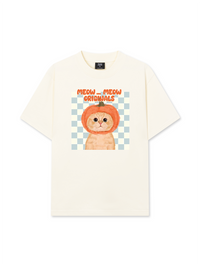 Áo Thun Relaxed Fit Animal Meow Pumpkin