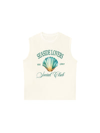 Áo Ba Lỗ Relaxed Fit Ocean Seaside Love Green