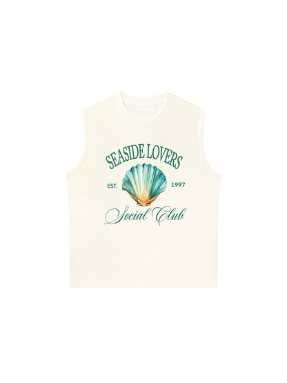 Áo Ba Lỗ Relaxed Fit Ocean Seaside Love Green