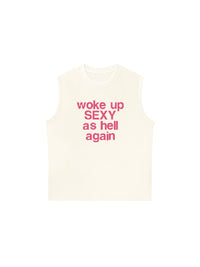 Áo Ba Lỗ Relaxed Fit Life Vibe Woke Up