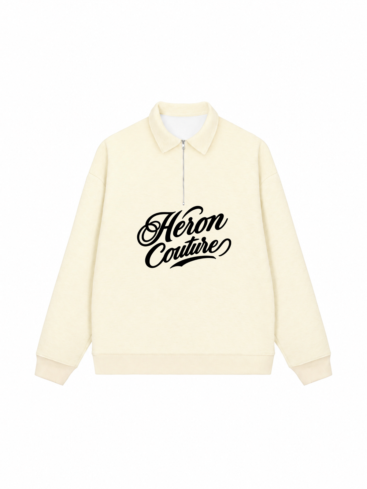 Áo Sweater Polo Nỉ Hai Da Heron Couture