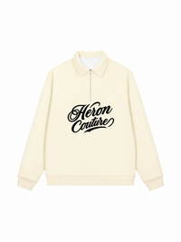 Áo Sweater Polo Nỉ Hai Da Heron Couture