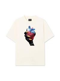 Áo Thun Relaxed Fit Handheld colorful rhinestone art heart