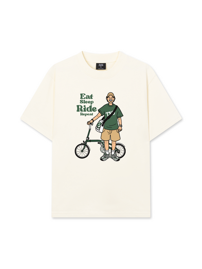 Áo Thun Relaxed Fit Eat Sleep Ride Repeat